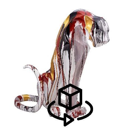 6279-statuette-sculpture-decorative-design-panthere-savane-en-resine-h100-multicolore