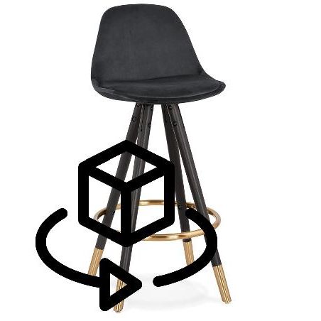 6743-tabouret-de-bar-mi-hauteur-design-en-velours-pieds-noirs-et-dores-neko-mini-noir