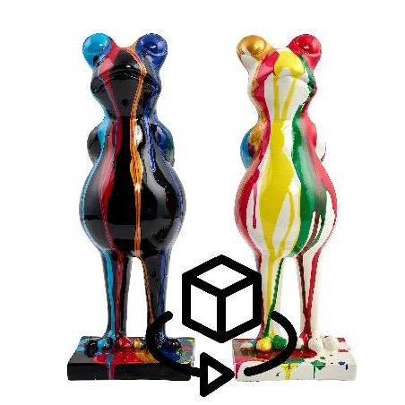 9146-set-de-2-statues-resine-design-grenouille-frangine-h31-cm-multicolore