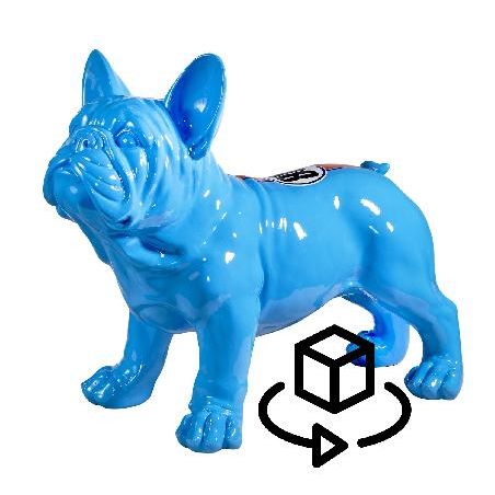 9290-statue-decorative-en-resine-bulldog-debout-h45-cm-l57-cm-bleu